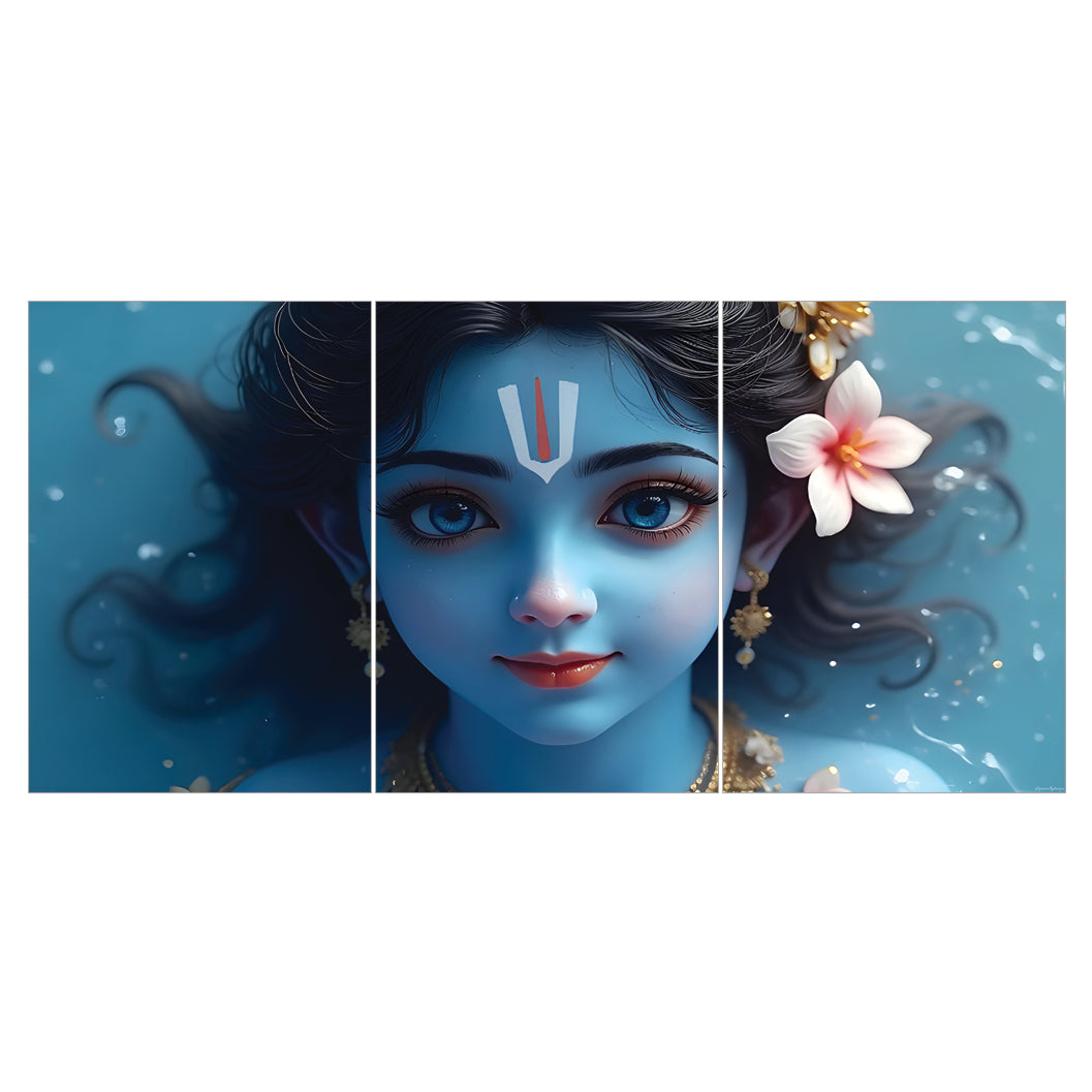 Lord Krishna | Devotional Art #04 | 3 Piece Set