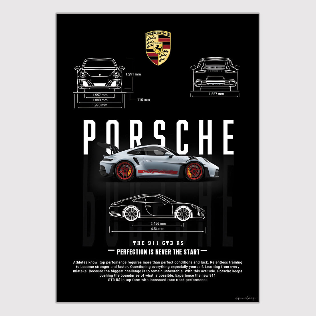 Porsche 911 GT3 | Speed Icons #02 | Car Posters