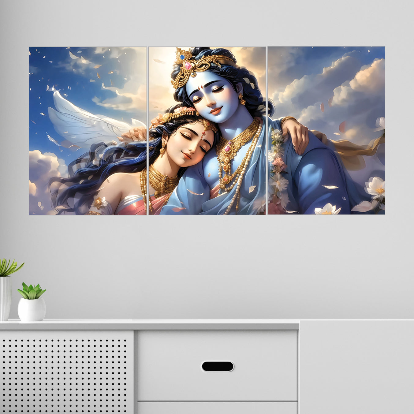 Radha Krishna | Devotional Art #01 | 3 Piece Set