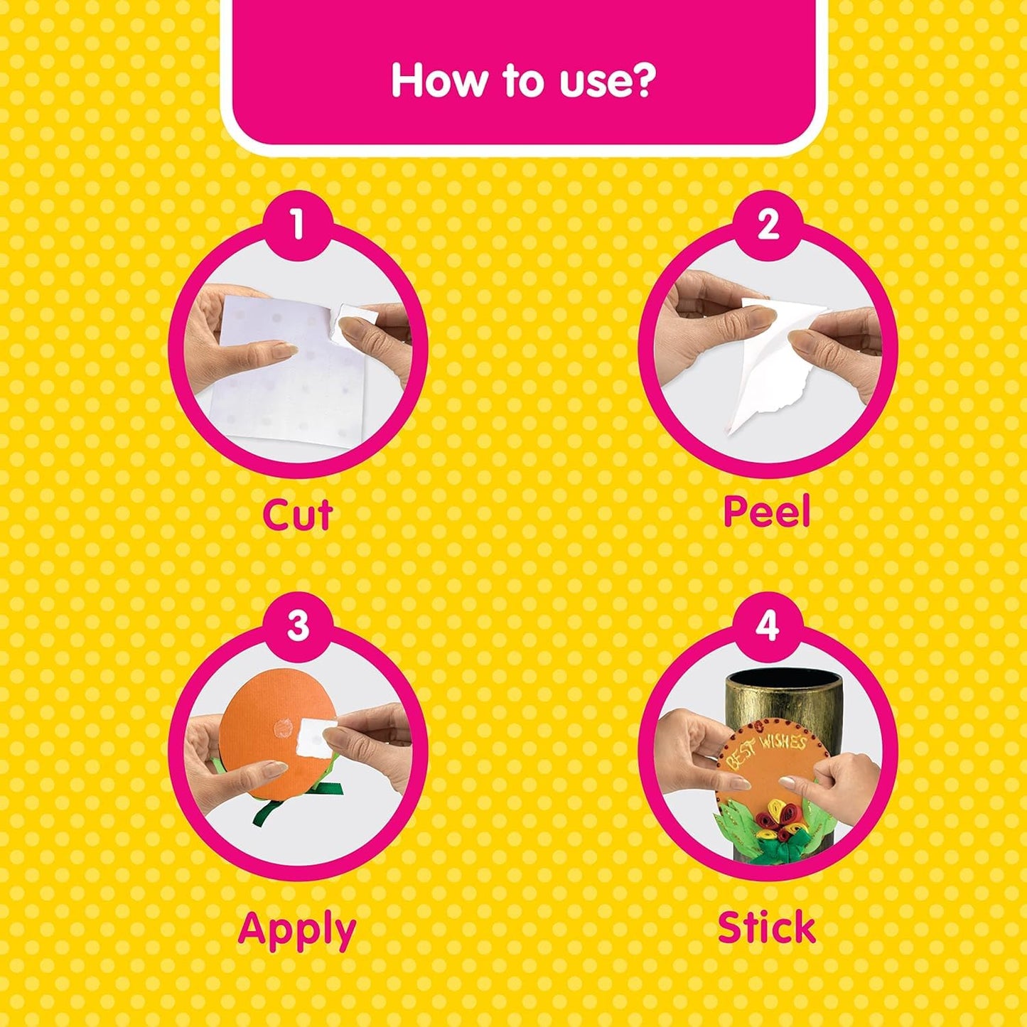 Fevicol Glue Drops - Peel, Apply, Stick - Transparent