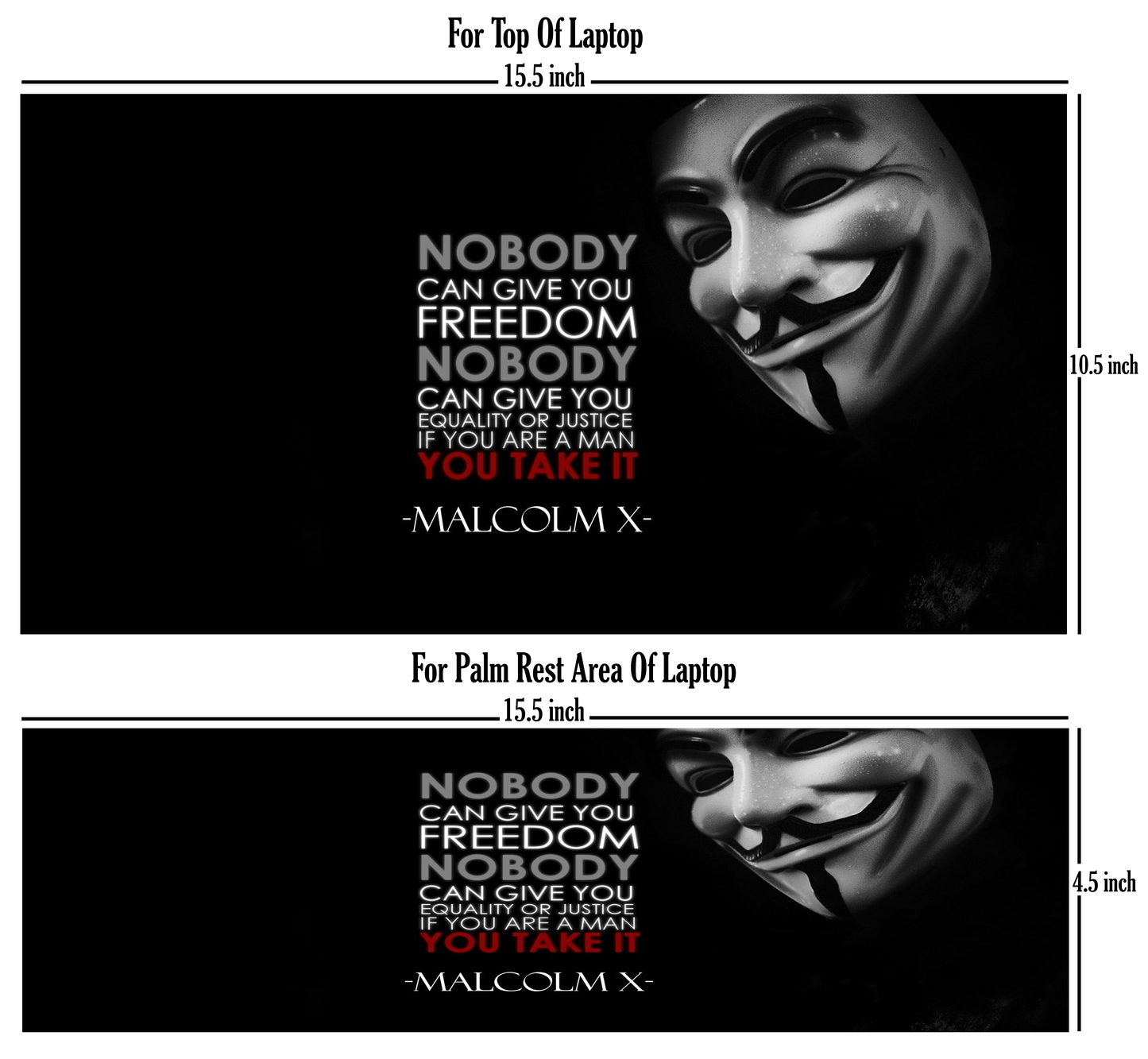 Laptop Skin - Joker Mask Quotes