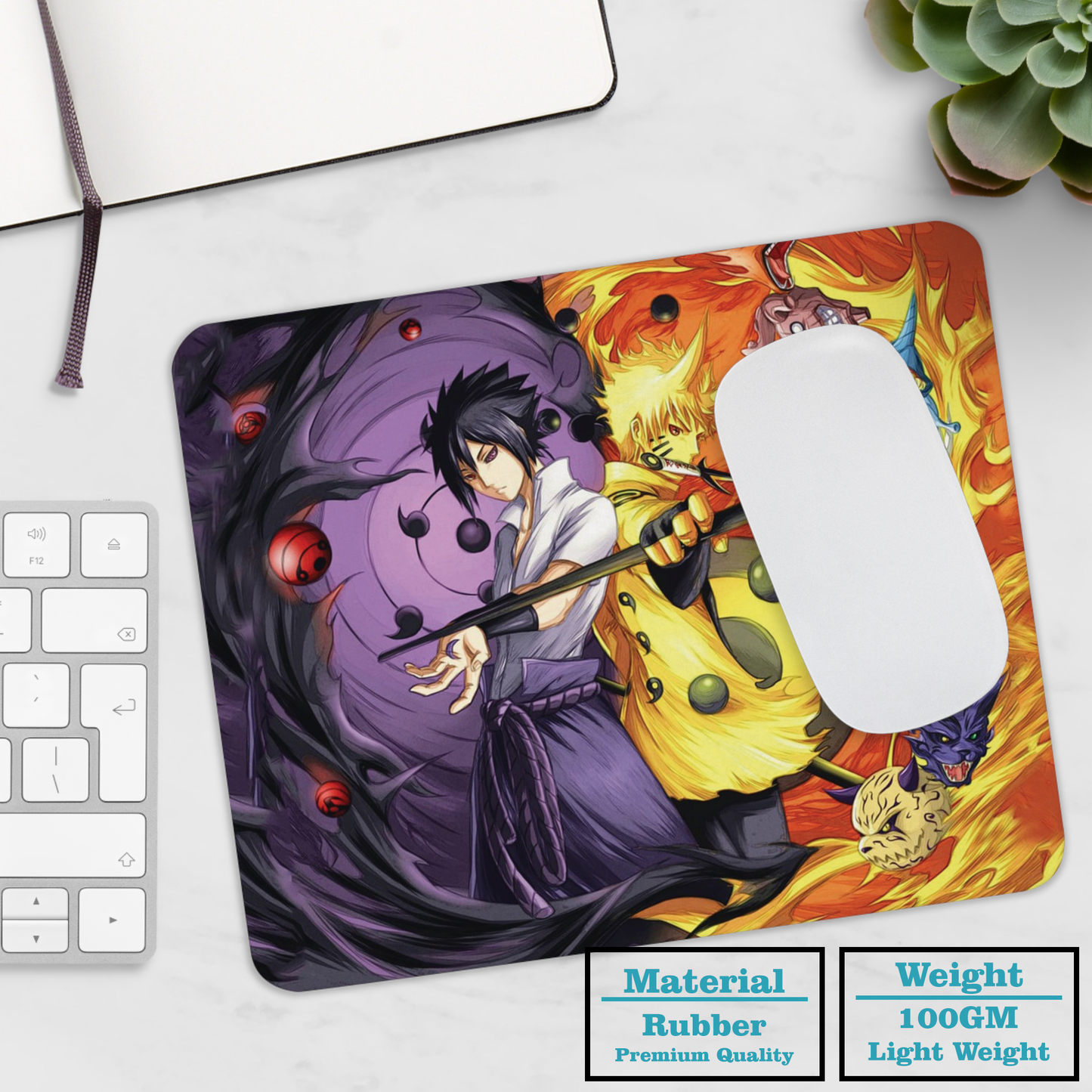 Naruto And Sasuke - Naruto - Mouse Pad