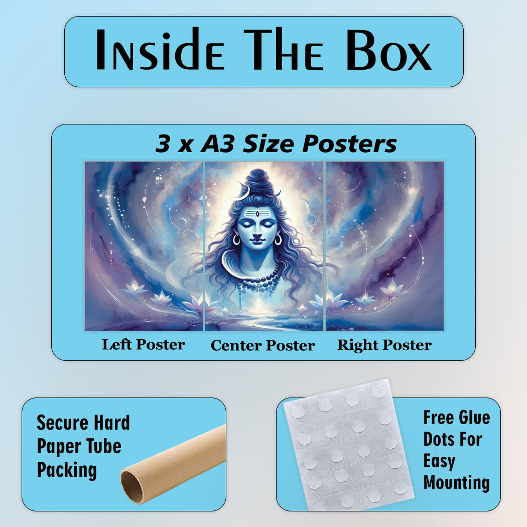 Lord Shiva | Spiritual Icons #07 | 3 Piece Set