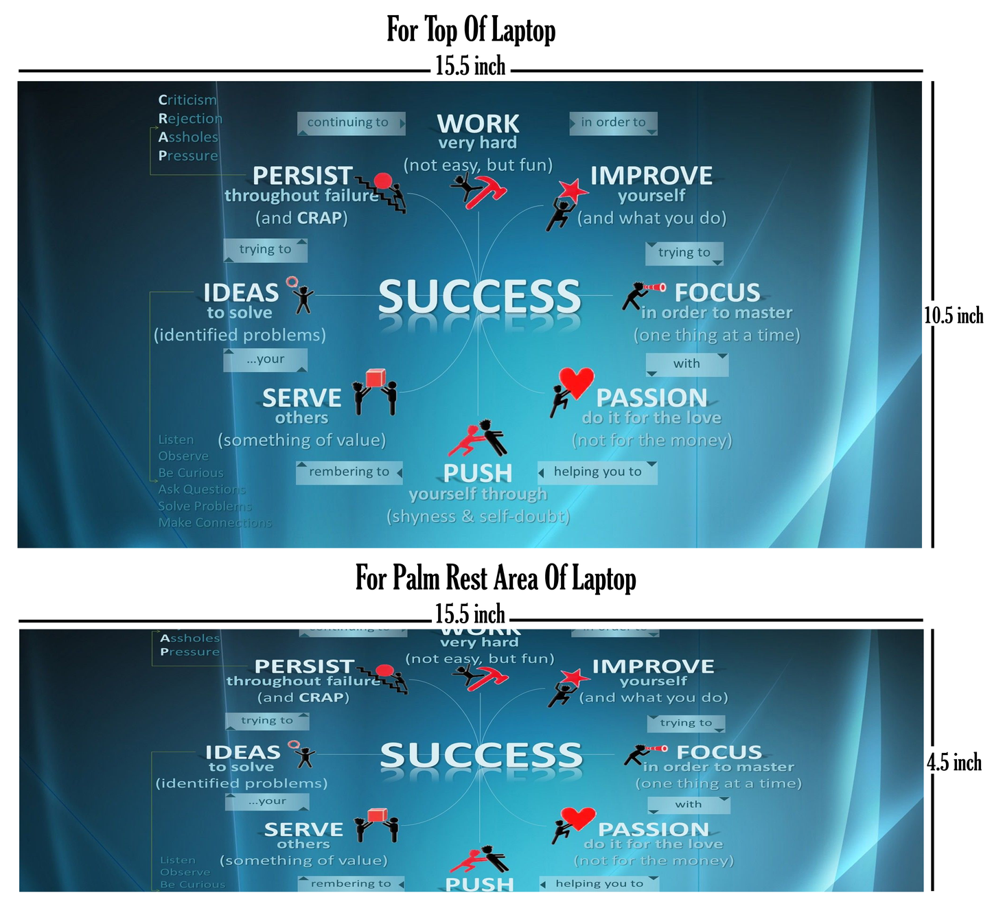 Laptop Skin - Success Quotes