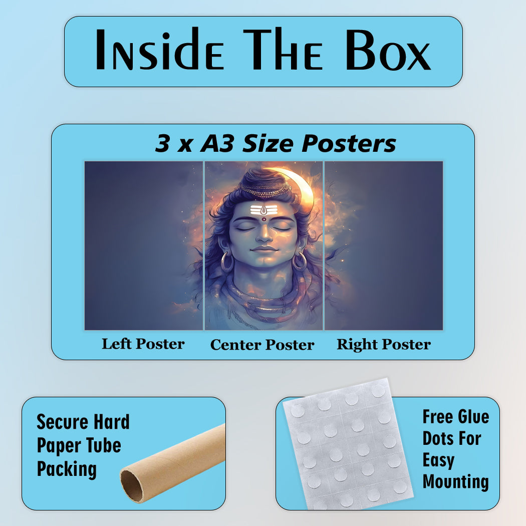 Lord Shiva | Spiritual Icons #08 | 3 Piece Set