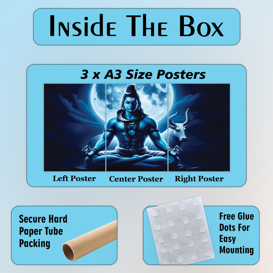 Lord Shiva | Spiritual Icons #09 | 3 Piece Set
