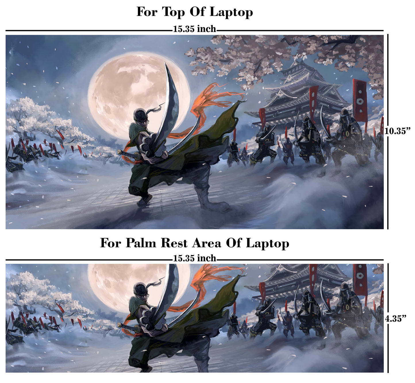 Roronoa Zoro in Action - One Piece Laptop Skin