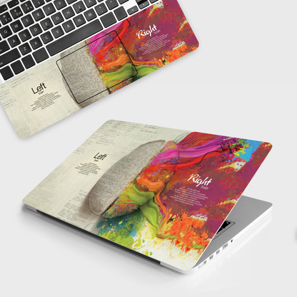 Laptop Skin - Left & Right Brain Quotes