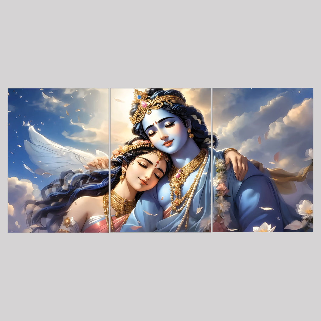 Radha Krishna | Devotional Art #01 | 3 Piece Set