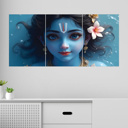 Lord Krishna | Devotional Art #04 | 3 Piece Set