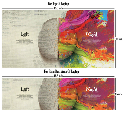 Laptop Skin - Left & Right Brain Quotes