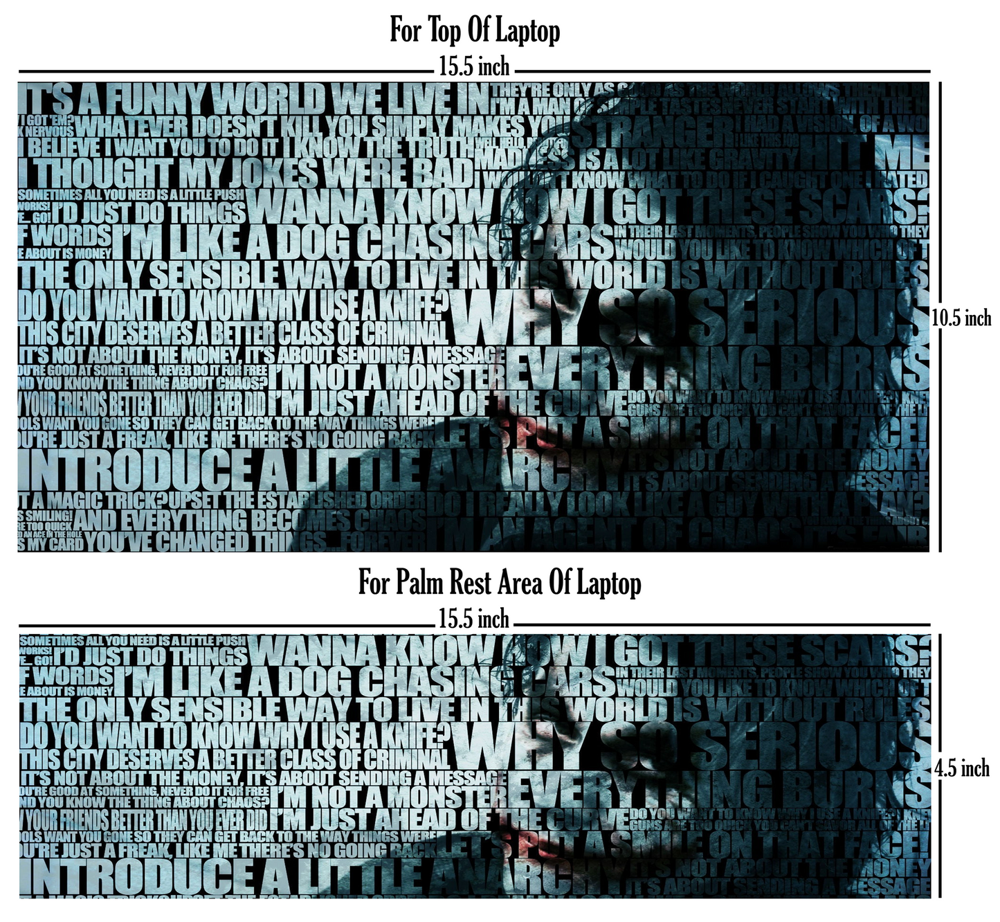 Laptop Skin - Joker Quotes